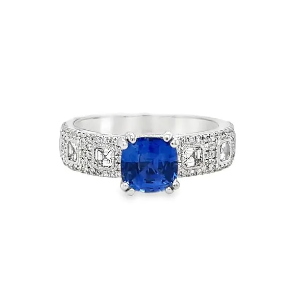 Estate Platinum Sapphire and Diamond Ring Toner Jewelers Overland Park, KS