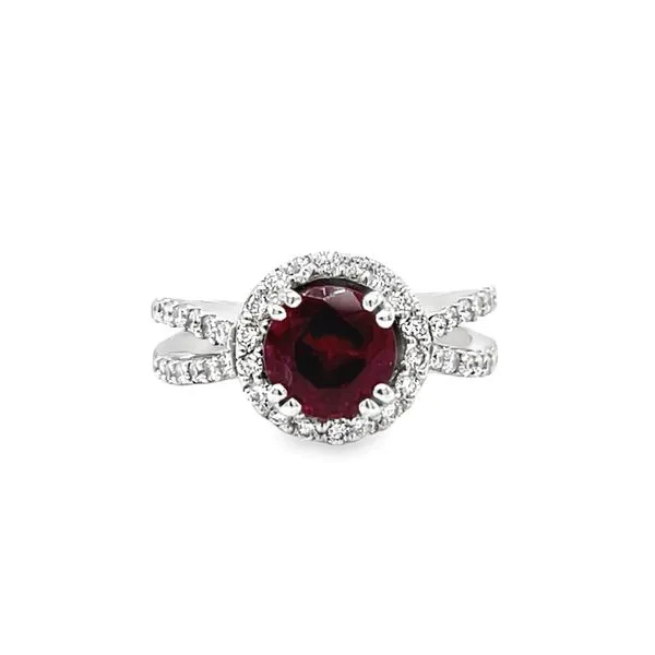 Estate18k White Pink Tourmaline and Diamond Ring Toner Jewelers Overland Park, KS