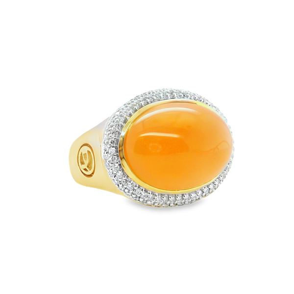 18k Yellow Gold David Yurman Moonstone Ring Image 2 Toner Jewelers Overland Park, KS