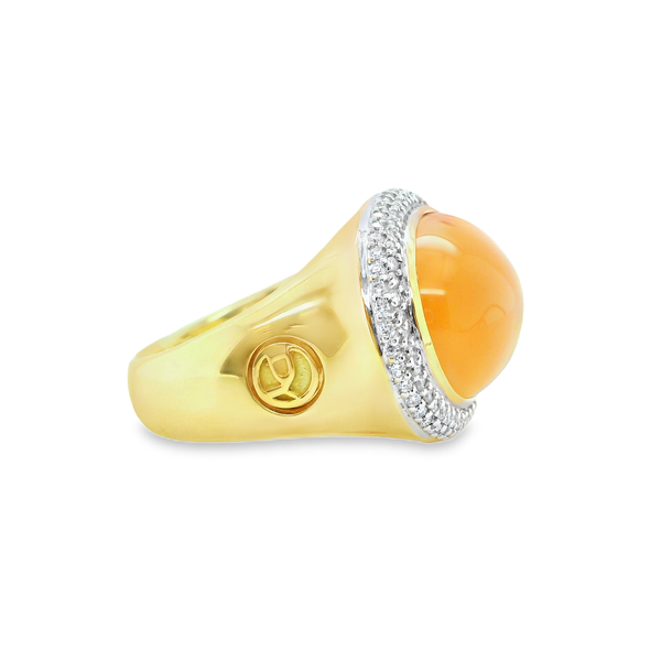 18k Yellow Gold David Yurman Moonstone Ring Image 3 Toner Jewelers Overland Park, KS