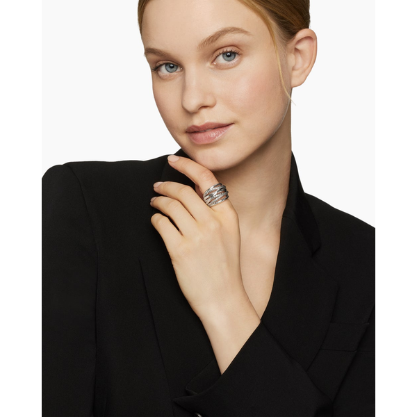 Sterling Silver David Yurman Crossover Wide Ring Image 2 Toner Jewelers Overland Park, KS