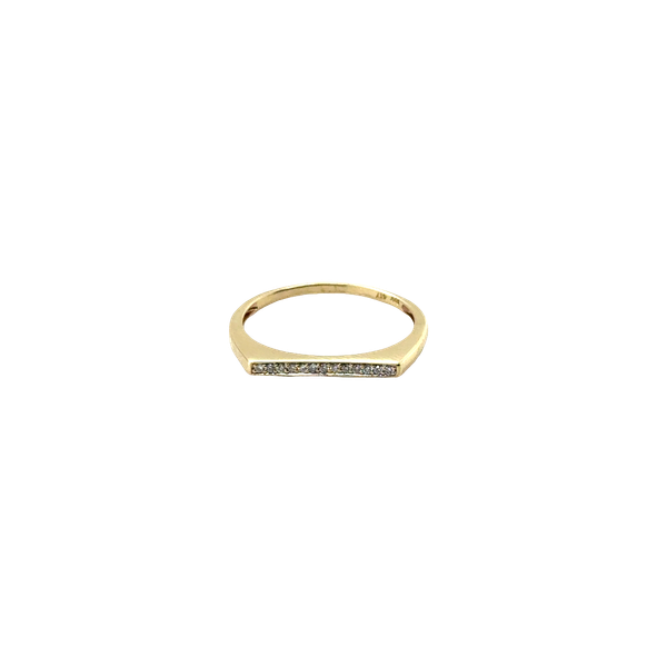 14k Yellow Gold Diamond Bar Ring Toner Jewelers Overland Park, KS