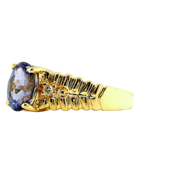 14k Yellow Gold Tanzanite Ring Image 2 Toner Jewelers Overland Park, KS