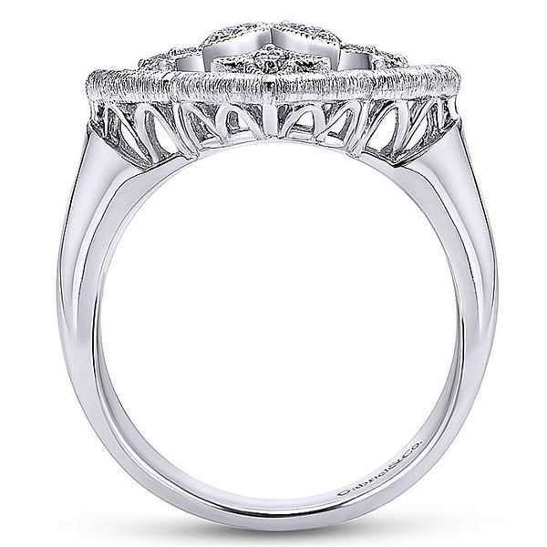 Gabriel & Co. Silver Diamond Fashion Ring Image 2 Toner Jewelers Overland Park, KS