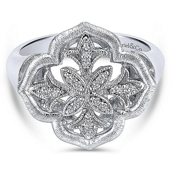 Gabriel & Co. Silver Diamond Fashion Ring Toner Jewelers Overland Park, KS