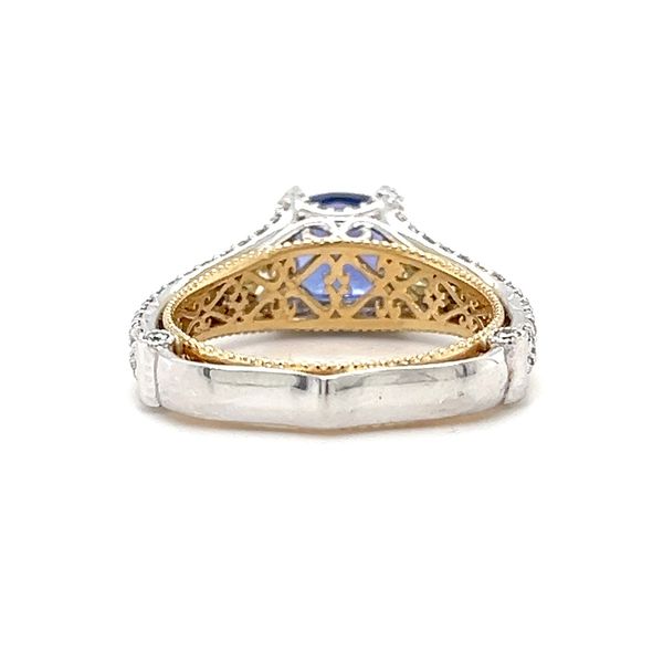 14k Two Tone Tanzanite and Diamond Ring Image 4 Toner Jewelers Overland Park, KS