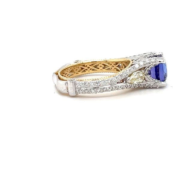 14k Two Tone Tanzanite and Diamond Ring Image 5 Toner Jewelers Overland Park, KS