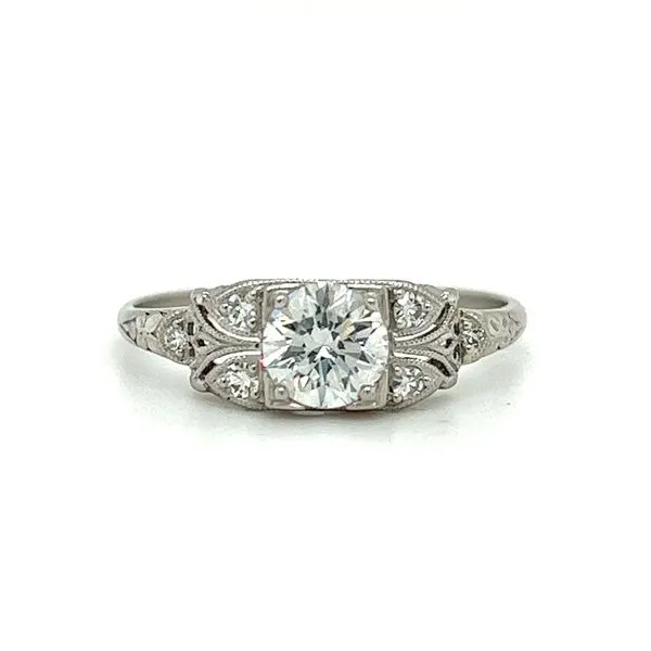 Estate 14 Karat White Gold Vintage Diamond Ring Toner Jewelers Overland Park, KS