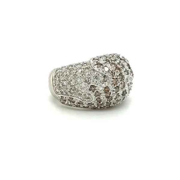 Estate 14 Karat White Gold Pavé Diamond Ring Image 2 Toner Jewelers Overland Park, KS