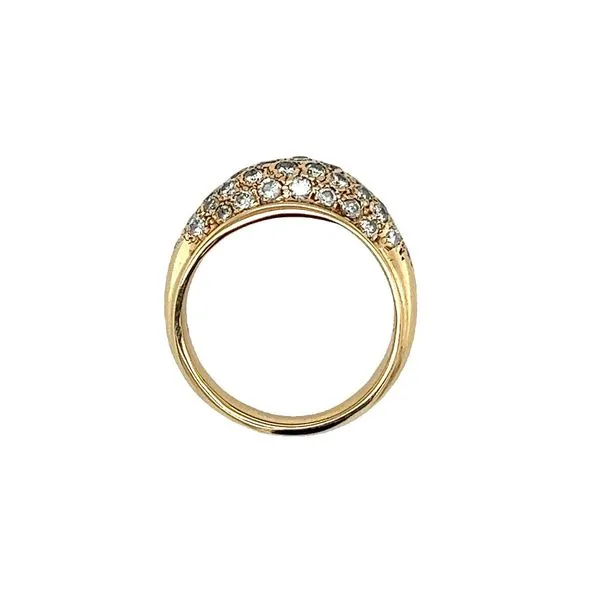 Estate 14K Yellow Gold Pavé Diamond Ring Image 3 Toner Jewelers Overland Park, KS