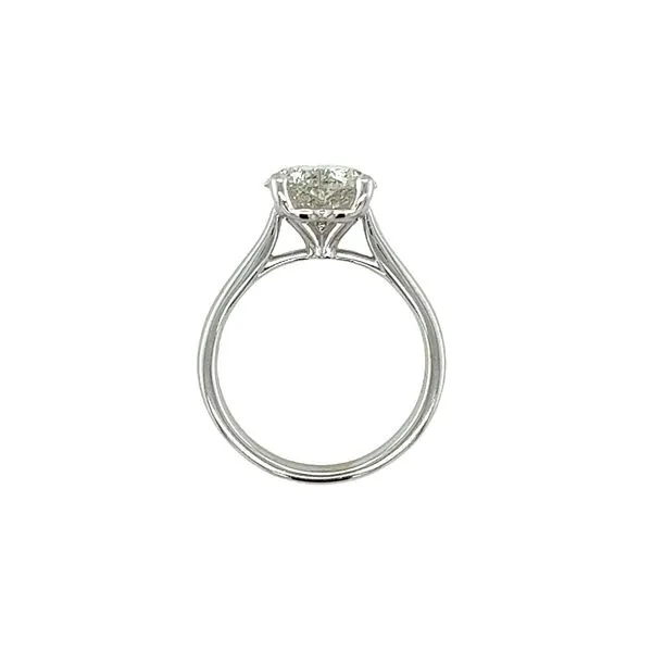 Estate 14 Karat White Gold Heart Diamond Solitaire Ring Image 4 Toner Jewelers Overland Park, KS