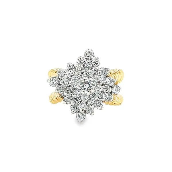 Estate 14 Karat Gold Diamond Cluster Ring Toner Jewelers Overland Park, KS