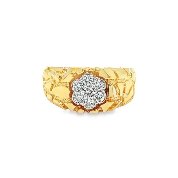 Estate 14 Karat Yellow Gold Diamond Nugget Ring Toner Jewelers Overland Park, KS