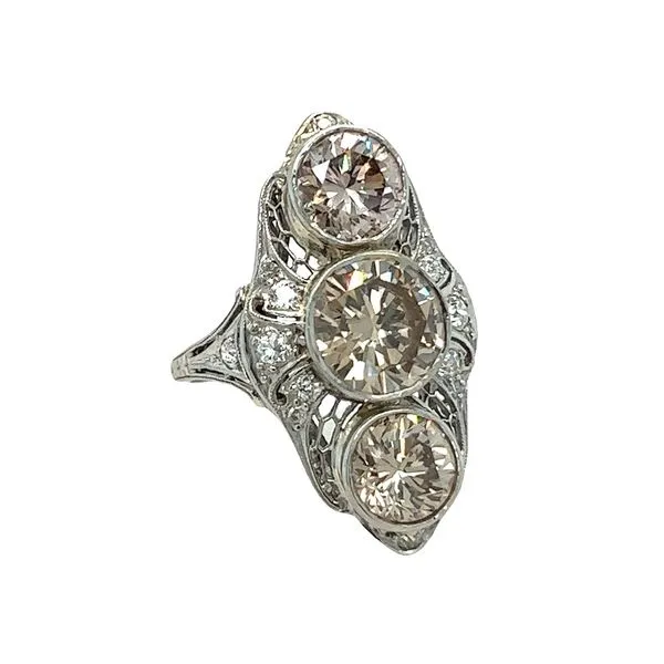 Estate Platinum Vintage Diamond Ring Image 2 Toner Jewelers Overland Park, KS
