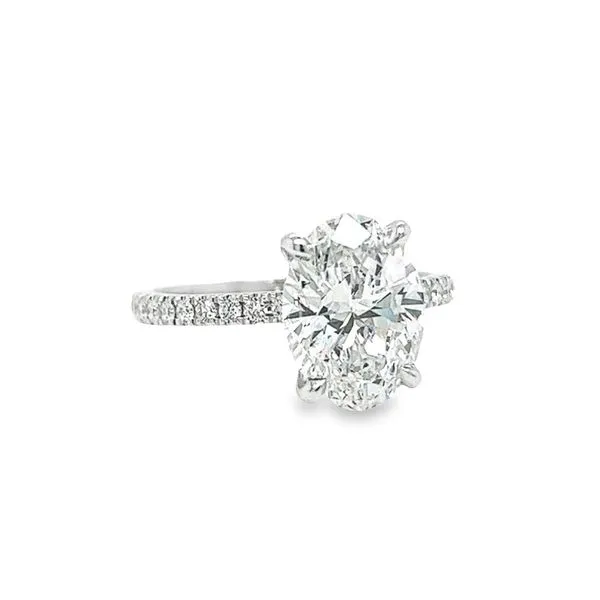 Estate 14k White Gold Oval Diamond Engagement Ring Image 2 Toner Jewelers Overland Park, KS