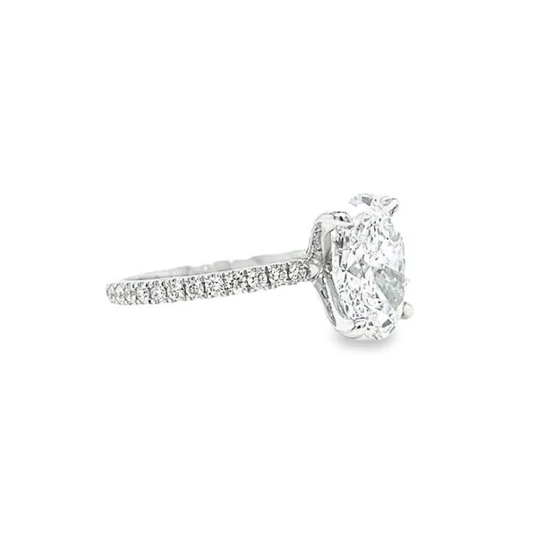 Estate 14k White Gold Oval Diamond Engagement Ring Image 3 Toner Jewelers Overland Park, KS