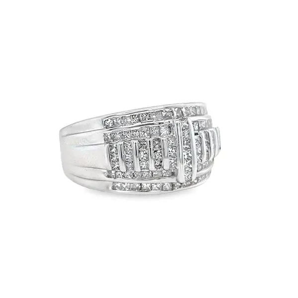Estate 14k White Gold Diamond Band Image 2 Toner Jewelers Overland Park, KS