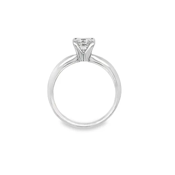 Estate Platinum Princess Diamond Solitaire Image 3 Toner Jewelers Overland Park, KS