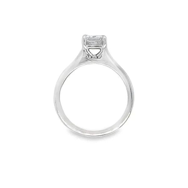 Estate Platinum Princess Diamond Solitaire Ring Image 3 Toner Jewelers Overland Park, KS
