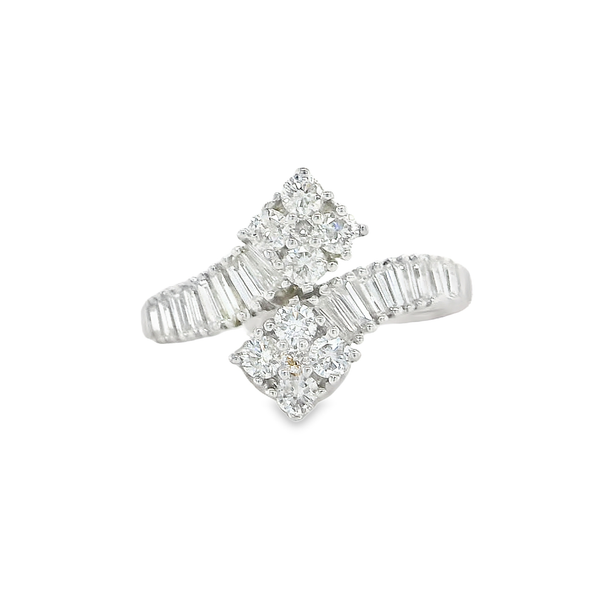 18k White Gold Diamond Bypass Ring Toner Jewelers Overland Park, KS