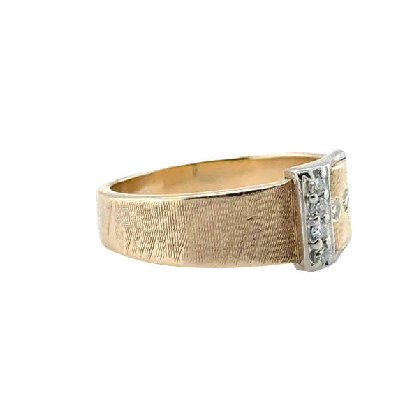 14 Karat Two Tone Estate Buckle Ring Image 3 Toner Jewelers Overland Park, KS
