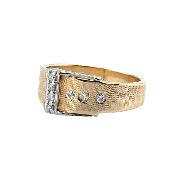 14 Karat Two Tone Estate Buckle Ring Image 4 Toner Jewelers Overland Park, KS