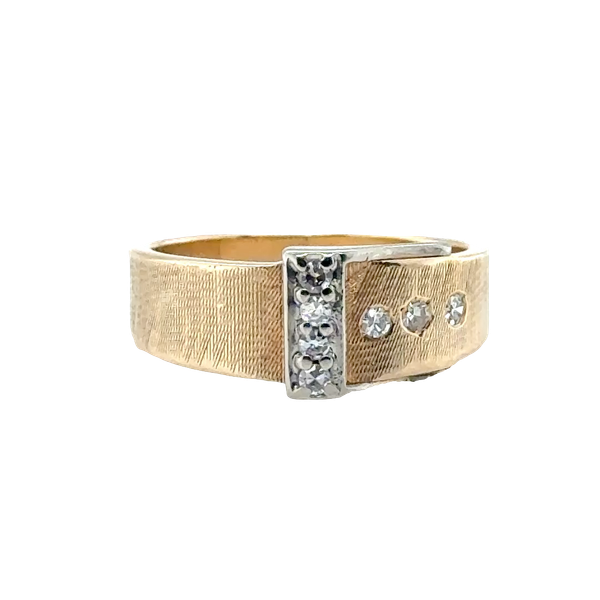 14 Karat Two Tone Estate Buckle Ring Toner Jewelers Overland Park, KS
