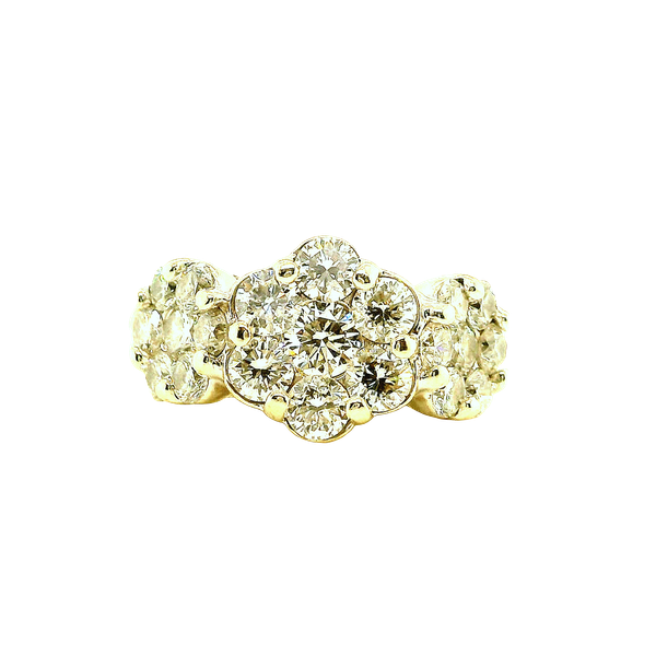 14k Yellow Gold Estate Diamond Cluster Ring Toner Jewelers Overland Park, KS