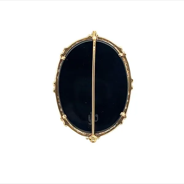 Estate 14 Karat Yellow Gold Cameo Pin Image 2 Toner Jewelers Overland Park, KS