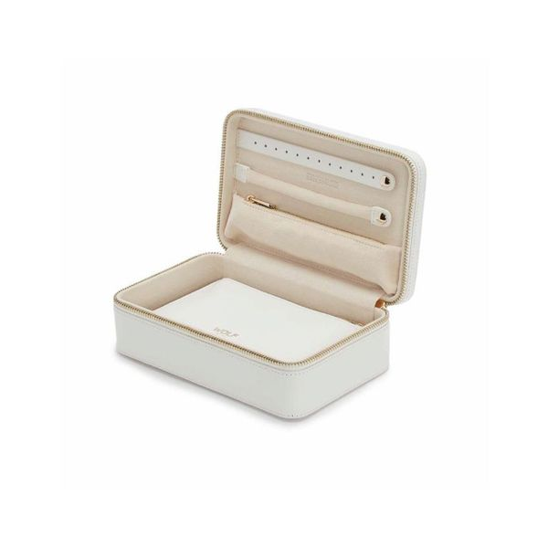 Maria Medium Zip Case in White Image 2 Towne Square Jewelers Charleston, IL