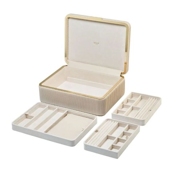 Bella Large Jewelry Box- Bone Image 2 Towne Square Jewelers Charleston, IL