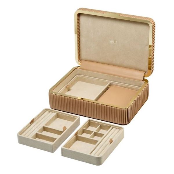 Bella Medium Jewelry Box- Mocha Image 2 Towne Square Jewelers Charleston, IL