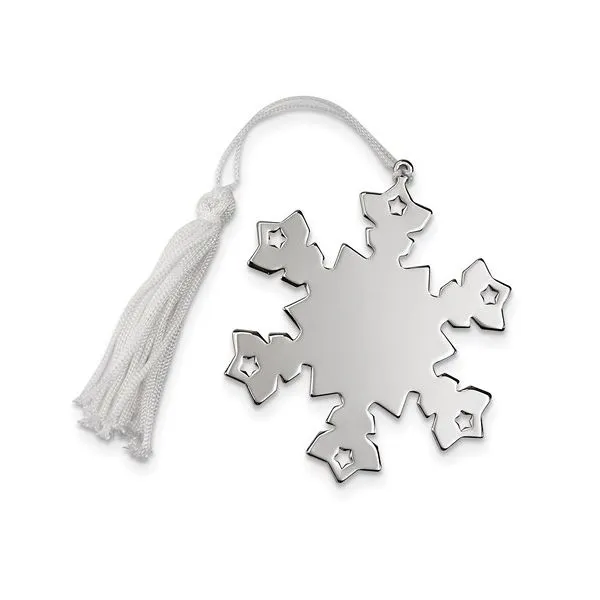 White Tassel Engraveable Snowflake Ornament Towne Square Jewelers Charleston, IL