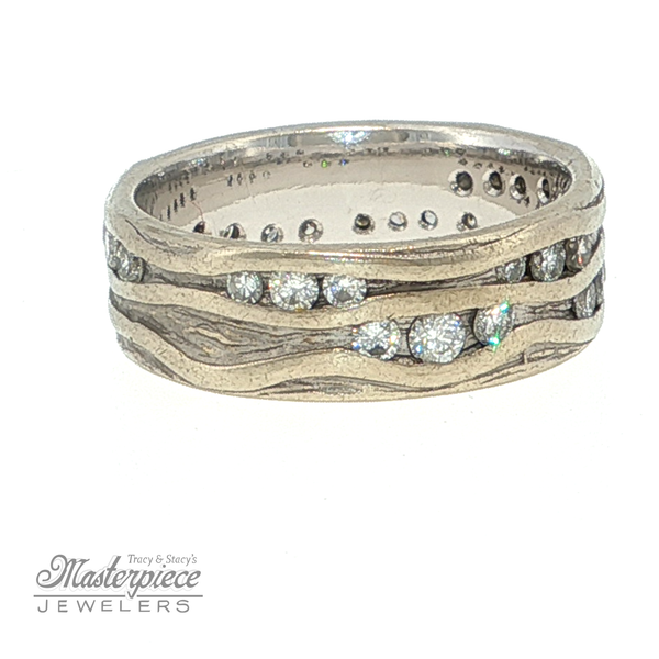 Estate Diamond Wedding Band Image 4 Masterpiece Jewelers  Daytona Beach, FL