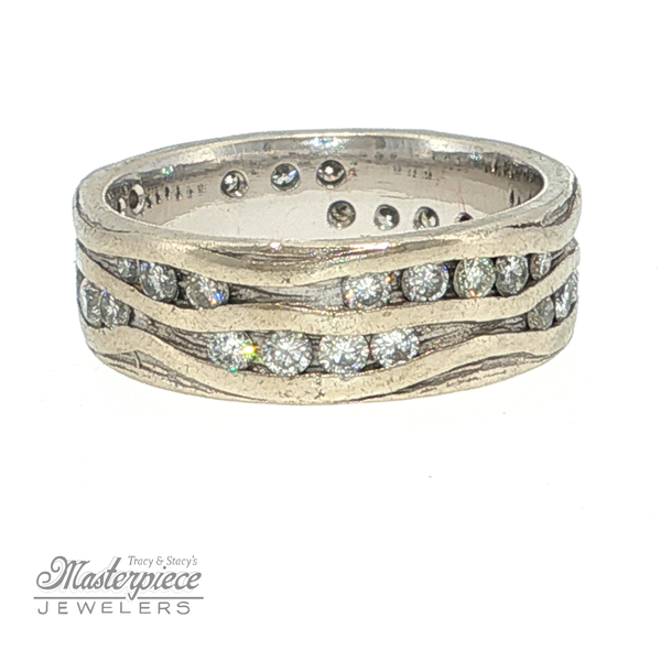 Estate Diamond Wedding Band Image 5 Masterpiece Jewelers  Daytona Beach, FL