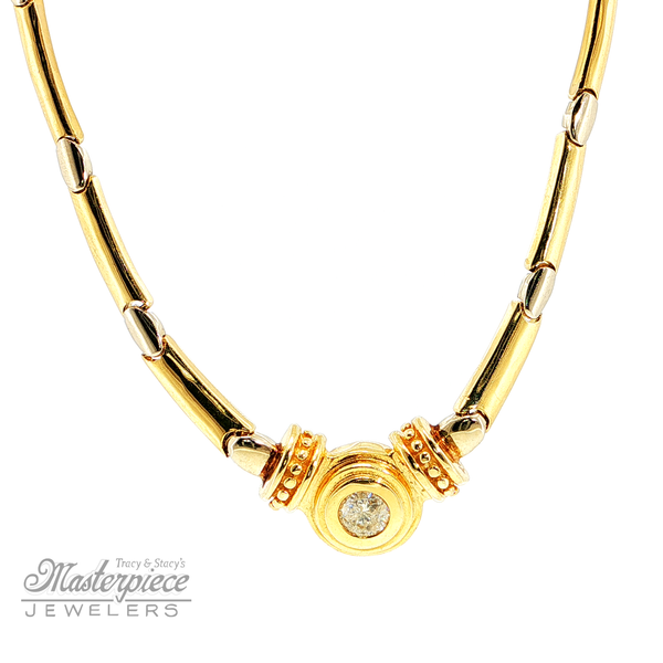 Classic Bezel wWith A Touch Of Two-Tone Masterpiece Jewelers  Daytona Beach, FL