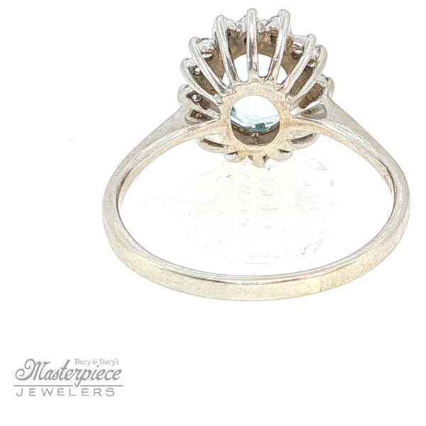 Sky Blue Soliatre With Halo Image 4 Masterpiece Jewelers  Daytona Beach, FL