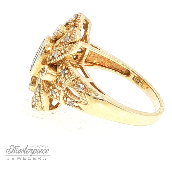 Anitque Emerald and Diamond Ring Image 3 Masterpiece Jewelers  Daytona Beach, FL