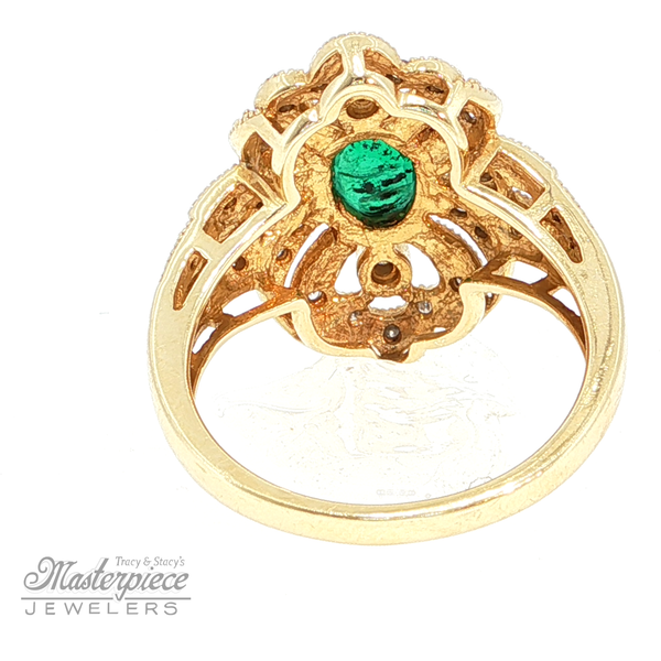 Anitque Emerald and Diamond Ring Image 4 Masterpiece Jewelers  Daytona Beach, FL