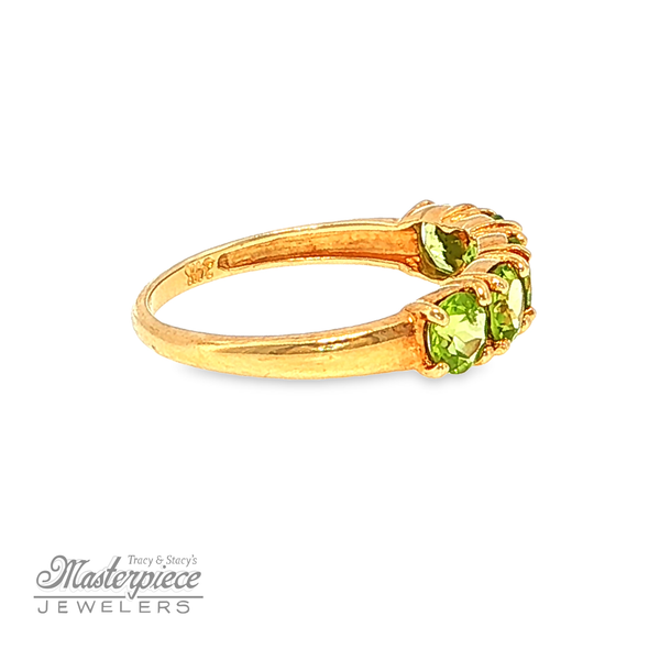 Classic 5-Stone Band With Peridot Image 5 Masterpiece Jewelers  Daytona Beach, FL