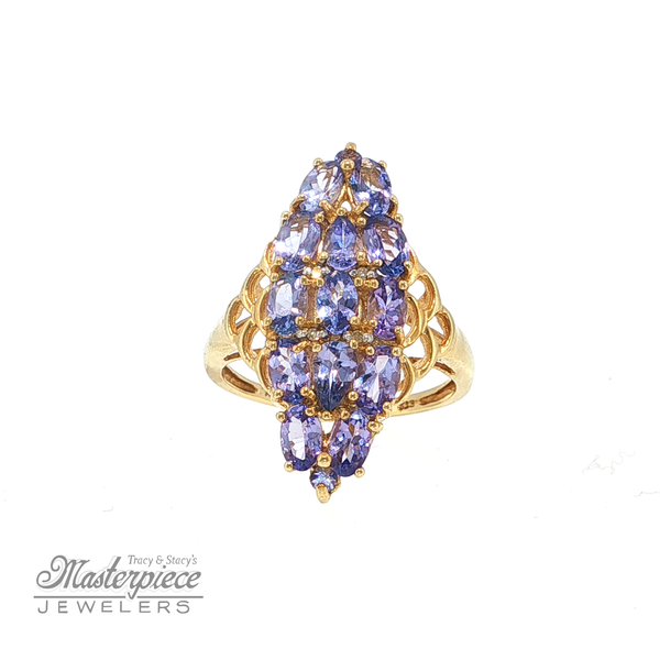 Multi-Cut Elongated Almond Tanzanite Masterpiece Jewelers  Daytona Beach, FL
