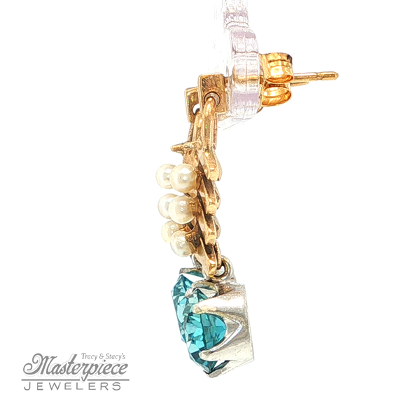 Estate Colored Stone Earrings Image 3 Masterpiece Jewelers  Daytona Beach, FL