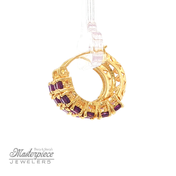 Estate Colored Stone Earrings Image 3 Masterpiece Jewelers  Daytona Beach, FL