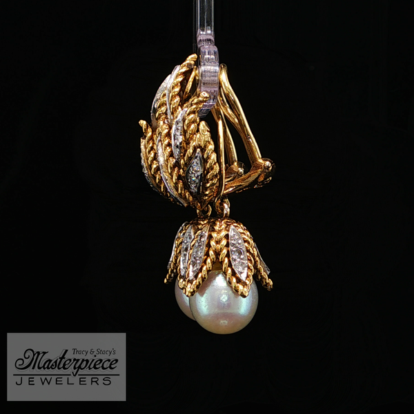 Estate Pearl Earrings Image 3 Masterpiece Jewelers  Daytona Beach, FL