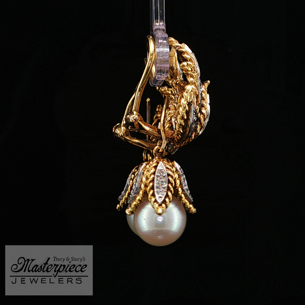 Estate Pearl Earrings Image 5 Masterpiece Jewelers  Daytona Beach, FL