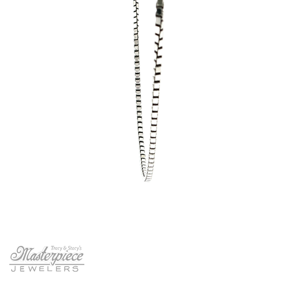 1mm Box Chain 20 Inches Long Image 3 Masterpiece Jewelers  Daytona Beach, FL