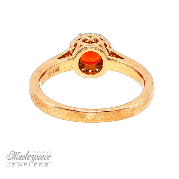 Firey Opal And Its Complimenting CZ Halo Image 4 Masterpiece Jewelers  Daytona Beach, FL