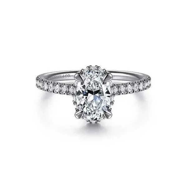14 Karat White Gold Oval Engagement Ring Trinity Jewelers  Pittsburgh, PA