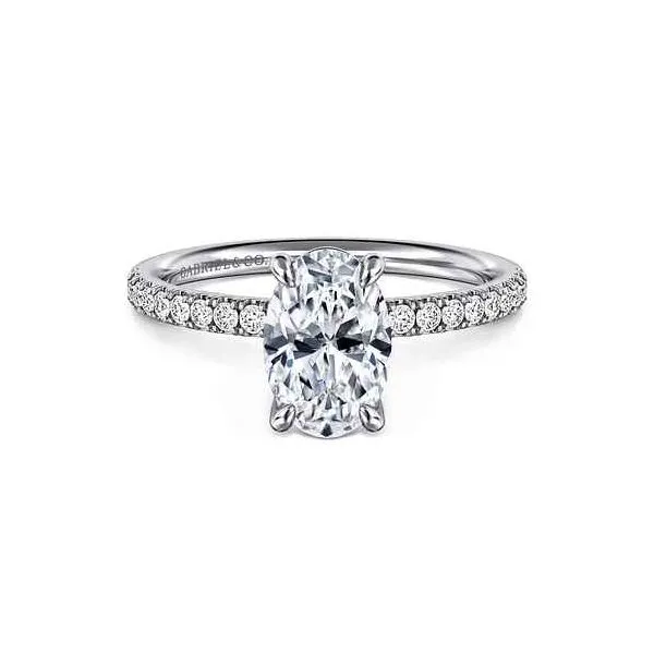 14 Karat White Gold Oval Engagement Ring Trinity Jewelers  Pittsburgh, PA
