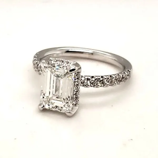 14 Karat White Gold Emerald Engagement Ring Trinity Jewelers  Pittsburgh, PA